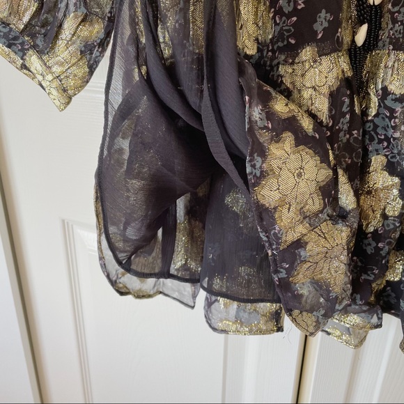 Zara Voluminous Printed Dress Size M - Picture 8 of 10